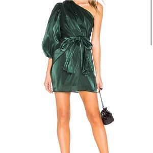 Lovers + Friends Kennedy Mini Dress in Emerald